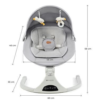 Кресло-качалка Kinderkraft Tulsy Gray (KBTULS00GRY0000) Spok