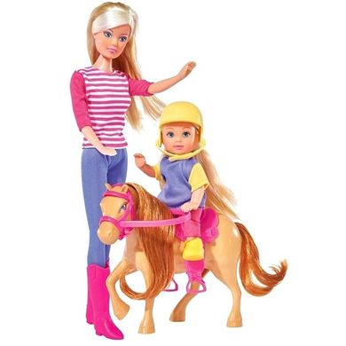 Кукольный набор Simba Steffi&Evi Love Штеффи и Эви Уроки верховой езды (5738051) Spok