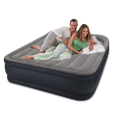 Надувная кровать со встроенным электронасом Intex Deluxe Rest Bed, двухспальная (64136) Spok