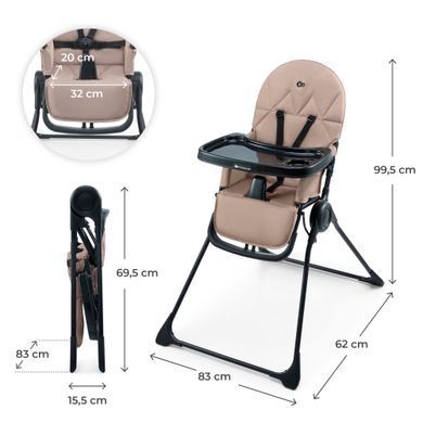 Стільчик для годування Kinderkraft Binci Beige (KHBINC00BEG0000) Spok