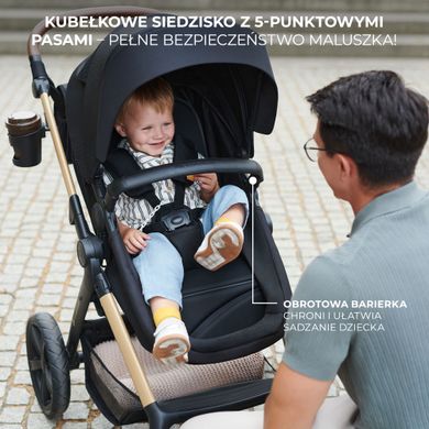 Универсальная коляска 3 в 1 Kinderkraft Moov 2 Pure Black (KSMOOV02BLKEV00) Spok