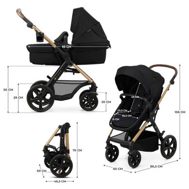 Універсальна коляска 3 в 1 Kinderkraft Moov 2 Pure Black (KSMOOV02BLKEV00) Spok