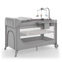 Ліжко-манеж з пеленатором Kinderkraft Leody Up Grey (KCLEODUPGRY00AC) Spok
