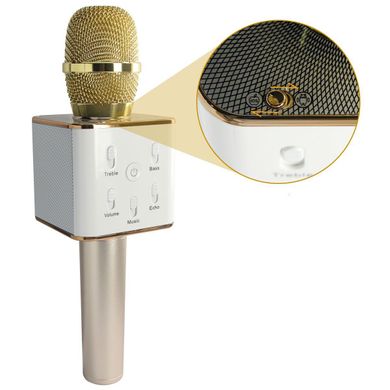Беспроводной микрофон-караоке Bambi Q7 Золотой Spok