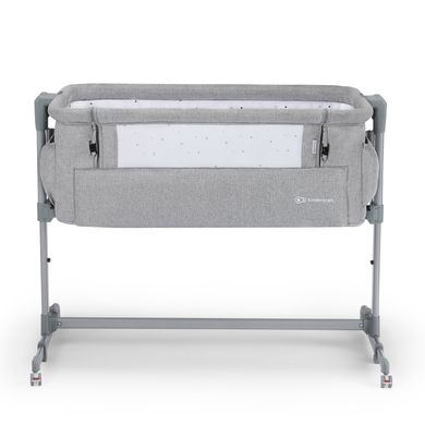 Приставная кроватка-люлька Kinderkraft Neste Up Grey Light Melange (KKLNESTGRY000N) Spok