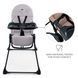 Стільчик для годування Kinderkraft Binci Grey (KHBINC00GRY0000) Фото 3