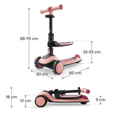 Самокат Kinderkraft Halley 2 Rose Pink (KRHALL02PNK0000) Spok