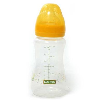 Бутылочка с широким горлом и талией Baby Team 250 мл 0+ (1004) Spok