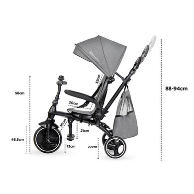 Трехколесный велосипед Kinderkraft Jazz Grey (KKRJAZZGRY0000) Spok