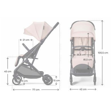 Прогулянкова коляска Kinderkraft Indy 3 Misty Beige (KSINDY03BEG0000) Spok