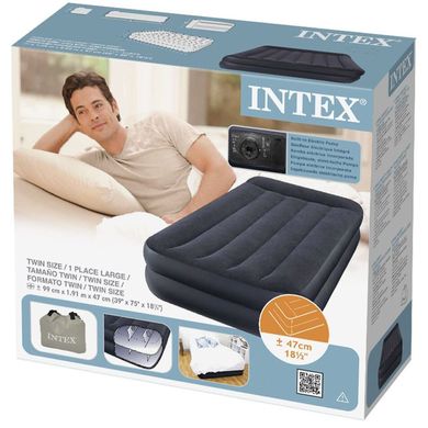 Надувная кровать, односпальная Intex (64122) Spok