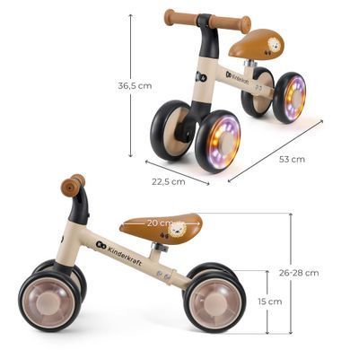 Каталка-беговел Kinderkraft Cutie Flash Beige (KRCUFL00BEG0000) Spok