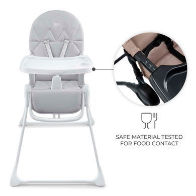 Стільчик для годування Kinderkraft Binci Light Grey (KHBINC00LGR0000) Spok