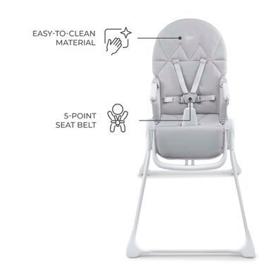 Стільчик для годування Kinderkraft Binci Light Grey (KHBINC00LGR0000) Spok