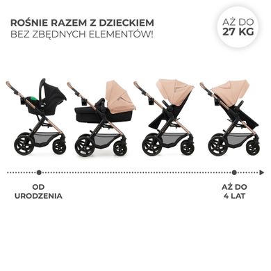 Універсальна коляска 3 в 1 Kinderkraft Moov 2 Sand Beige (KSMOOV02BEGEV00) Spok