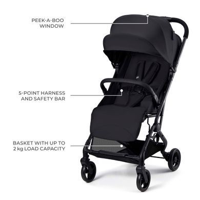 Прогулянкова коляска Kinderkraft Indy 3 Coal Black (KSINDY03BLK0000) Spok