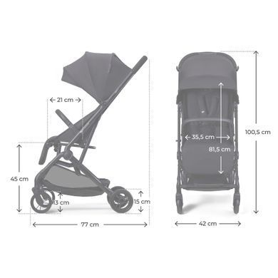 Прогулянкова коляска Kinderkraft Indy 3 Coal Black (KSINDY03BLK0000) Spok
