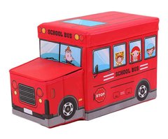 Корзина для игрушек Tilly Школьный автобус Красный (BT-TB-0011) Spok