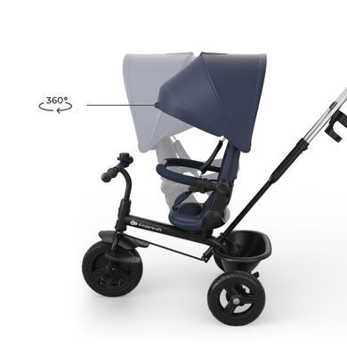 Триколісний велосипед Kinderkraft Aston 2 Plus Navy (KRASTO02NAVPL00) Spok