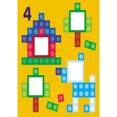 Мозаїка з наліпок, для дітей від 3 років, Квадратики, укр. (К166010У) Spok