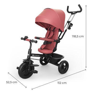 Триколісний велосипед Kinderkraft Aston 2 Plus Pink (KRASTO02PNKPL00) Spok