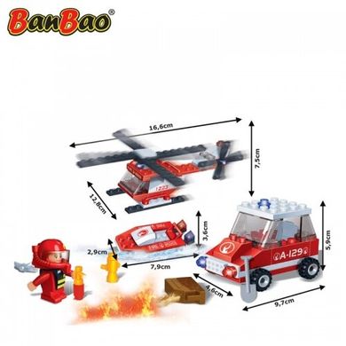 Конструктор Banbao Пожарный транспорт (8129) Spok