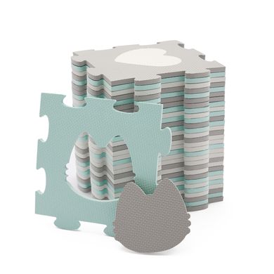 Коврик-пазл Kinderkraft Luno Shapes Mint, 30 элементов (KPLUSH00MIN0000) Spok