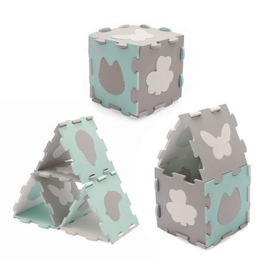 Коврик-пазл Kinderkraft Luno Shapes Mint, 30 элементов (KPLUSH00MIN0000) Spok
