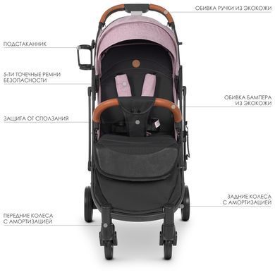 Прогулянкова коляска El Camino Yoga II v.2 YOGA II v.2 Denim Ash Pink (M 3910) Spok