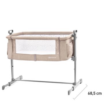 Приставная кроватка-люлька Kinderkraft Neste Gray Melange (KKLNESTGRYM000) Spok