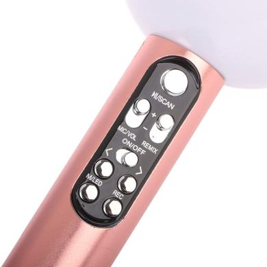 Беспроводной микрофон-караоке WSTER WS-878 Бело-розовый (X13373) Spok