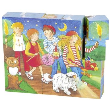 Кубики деревянные Goki Peggy Diggledey (57738G) Spok