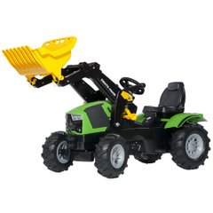 Педальный трактор с ковшом Rolly Toys RollyFarmtrac Deutz-Fahr 5120 Зелено-Черный (611218) Spok