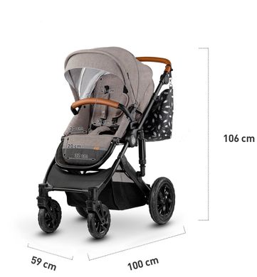 Универсальная коляска 2 в 1 Kinderkraft Prime Beige + MommyBag (KKWPRIMBEG20000) Spok