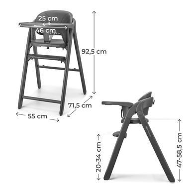Стульчик для кормления Kinderkraft Tino Grey (KHTINO00GRY0000) Spok