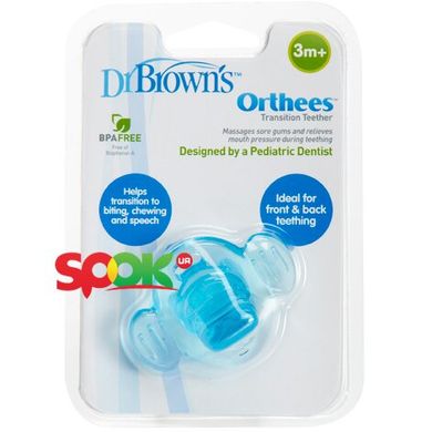Переходной прорезыватель Dr. Brown's Orthees Голубой (333TE) Spok