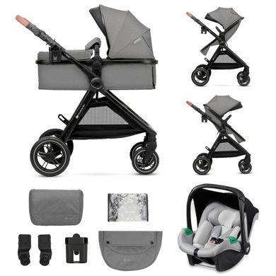 Универсальная коляска 3 в 1 Kinderkraft Esme Moonlight Grey (KSESME00GRY3000) Spok