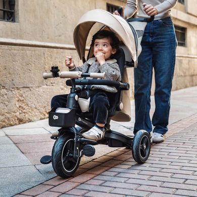 Трехколесный велосипед Kinderkraft Spinstep 2 Plus Beige (KRSPST02BEGPL00) Spok