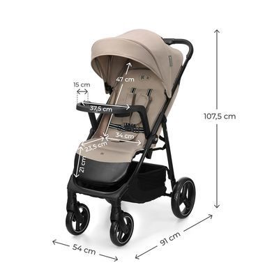 Прогулянкова коляска Kinderkraft Trig 3 Tray Beige (KSTRIG03BEG000T) Spok
