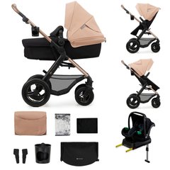 Универсальная коляска 3 в 1 Kinderkraft Moov 2 Air Sand Beige (KSMOOV02BEG0000) Spok