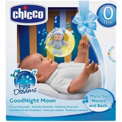 Подвесная музыкальная игрушка Chicco Good night Moon Голубая (02426.20) Spok