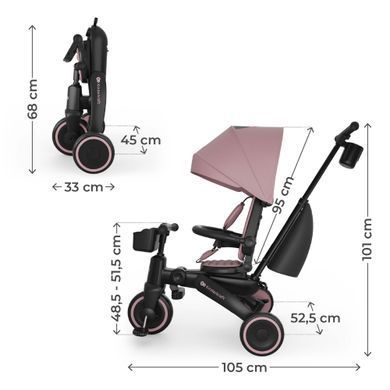 Трехколесный велосипед Kinderkraft Jazz 3 Pink (KRJAZZ03PNK0000) Spok