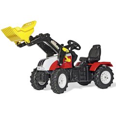 Педальный трактор с ковшом Rolly Toys RollyFarmtrac Steyr 6240 CVT Красно-Желтый (046331) Spok