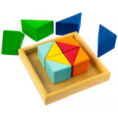Конструктор деревянный Nic Разноцветный треугольник (NIC523345) Spok