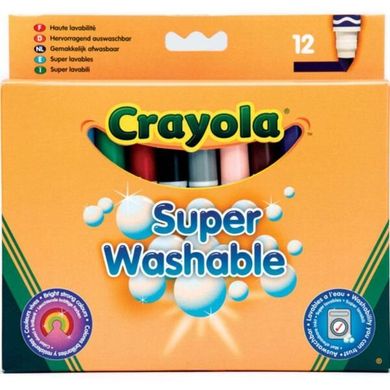 12 смываемых широких фломастеров Crayola (5010065083295) Spok