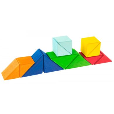Конструктор деревянный Nic Разноцветный треугольник (NIC523345) Spok
