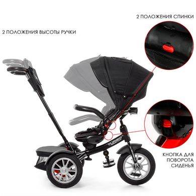 Детский велосипед Turbo Trike Черный (M 4057-20) Spok