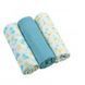 Муслиновые пеленки BabyOno Cупермягкие 3 шт. Голубые (348/03) Spok