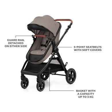 Універсальна коляска 3 в 1 Kinderkraft Esme Pro Sand Beige (KSESME00BEG300N) Spok