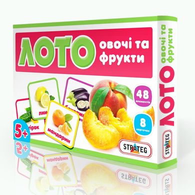 Настольная игра Strateg Лото Овощи и фрукты (161,30651) Spok